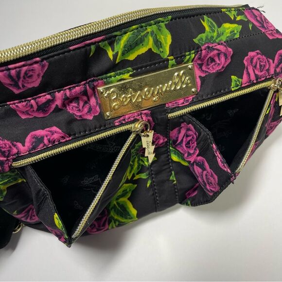 Betseyville Betsey Johnson Floral Crossbody Bag with Purple Roses - Picture 8 of 11